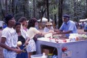 Street crier Tommy Walton at the 1995 Florida Folk Festival in White Springs.