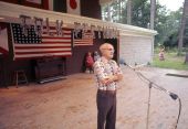 E.A. "Frog" Smith, tall tale teller from Ft. Myers, at the 1977 Florida Folk Festival.