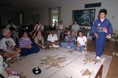 Kazuko Law performing Japanese tea ceremony at the 1998 Florida Folk Festival in White Springs.