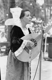 Sonia Malkine performing at the 1970 Florida Folk Festival - White Springs, Florida.