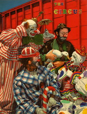 Ideals publication cover of famous Ringling Circus clowns in Sarasota, Florida.