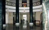Interior view showing Florida's Supreme Court Building rotunda in Tallahassee, Florida.