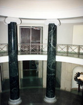 Interior view overlooking Florida's Supreme Court Building rotunda in Tallahassee, Florida.