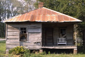 Close-up view of a Newberry farmhouse.