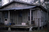 Close-up view of a Newberry farmhouse.