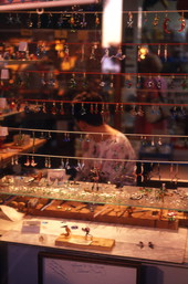 Close-up view of jewelry for sale at the Fishermen's Village mall in Punta Gorda.