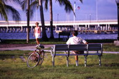 People in Gilchrist Park at Punta Gorda.