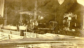 Interior view of Koreshan Unity's Art Hall in Estero, Florida.