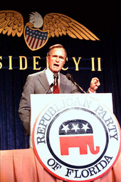 Vice President George Bush speaks at Florida's Republican party convention - Orlando, Florida.