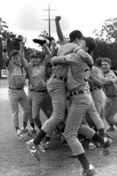 FSU's baseball team celebrates their victory - Tallahassee, Florida