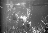 Underwater film crew on set of "Revenge of the Creature" at Silver Springs.