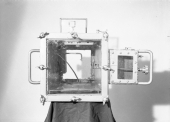 Underwater camera housing built by Bruce Mozert at Silver Springs.