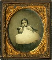 Ambrotype portrait of a girl.