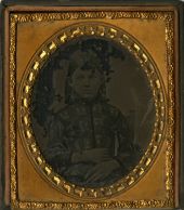 Ambrotype portrait of a young woman.