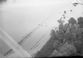 Aerial view of Tallahassee area flood taken by request of Seaboard Air Line Railroad.