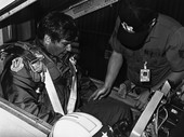 Governor Bob Graham in cockpit ready for F106 flight with Florida Air National Guard