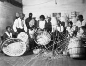Basket weaving at a FERA vocational school - Bradenton, Florida