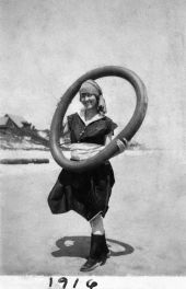 Young woman in a bathing suit