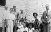 Sunday school group posed in Laurel Hill Presbyterian Church - Laurel Hill, Florida