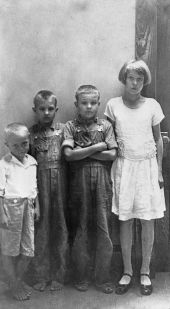 Children of J.D. Tillman - victims of hookworm - Leon County, Florida