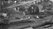 Aerial view of Atlantic Coast Line railroad yard in Ocala.