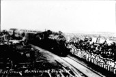 Arrival of Henry Flagler's special train - Key West, Florida.