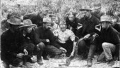 2nd Virginia Volunteers playing with a rattlesnake - Pablo Beach, Florida