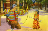 Archery at Tropical Hobbyland Indian Village in Miami, Florida.