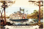 Artwork showing the "Grand Romance" cruise boat at Sanford, Florida.