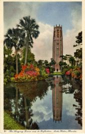 The Singing Tower and its Reflection, Lake Wales, Florida.