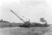 Construction barge on the Cross Florida Barge Canal