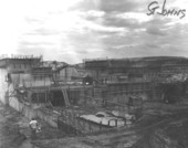 Construction of the St. Johns Lock.