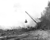 Clearing and burning of land for the Rodman Reservoir