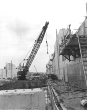 Construction of the St. Johns Lock.