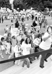Abortion activists demonstrating - Tallahassee, Florida..