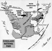 Map of the Everglades National park