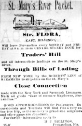 Advertisement for steamboat