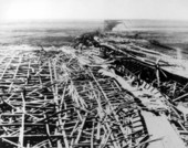 Remains of Fulford Speedway after being struck by a hurricane.