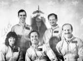 Crew members of the 7th space Shuttle orbital flight.