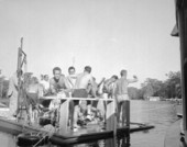 Part of the crew of "Creature from the Black Lagoon".