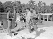 Part of the crew of "Creature from the Black Lagoon".