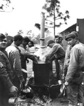 Mess kit clean-up at Camp Gordon Johnston