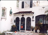 Home of Roxcy Bolton at 1302 Alhambra Circle decorated for Halloween - Coral Gables, Florida