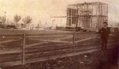 View showing construction of the T.A. Teate residence in Lloyd, Florida.