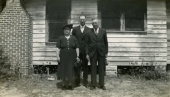 Hall family members from Michigan at Eustis tourist camp during their Central Florida vacation.