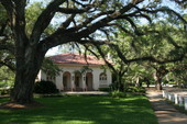 View showing the historic Woman's Club of Tallahassee building at 1513 Cristobal Drive in the Los Robles subdivision.