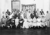 Group portrait of members attending the Brotherhood of Sleeping Car Porters convention in Washington, D.C.