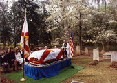 Private burial service at the Grove cemetery for former Governor LeRoy Collins - Tallahassee, Florida.