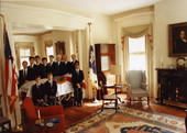 Former Florida Governor LeRoy Collins lying in State at the Grove.