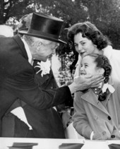 LeRoy Collins and his daughters at his inauguration to be Florida Governor.